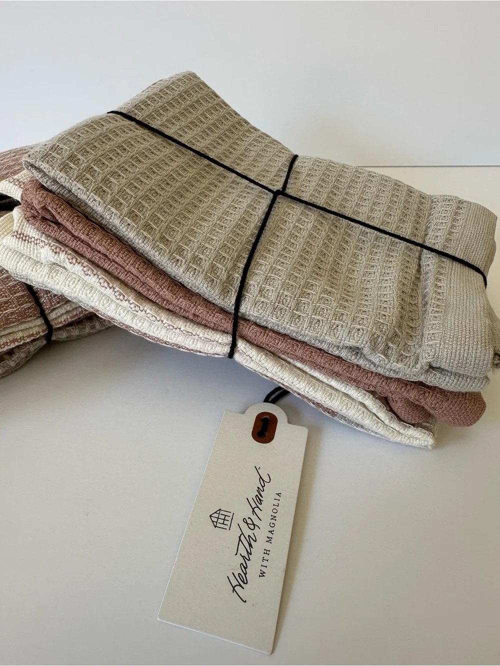 NWT Hearth & Hand with Magnolia Waffle Dishcloths multi-toned